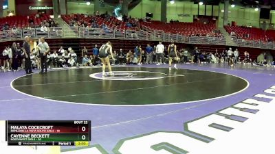 110 lbs Round 6 (8 Team) - Cayenne Beckett, Northwest Girls vs Malaya Cockcroft, Papillion-La Vista South Girls