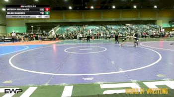 46 lbs 3rd Place - Weston Molinaro, Rising Sun Wrestling Club vs Miles Sanders, Team Tulsa Wrestling Club