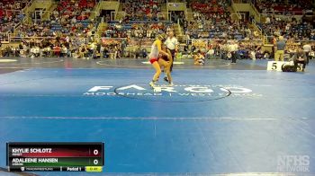 112 lbs Cons. Round 3 - Khylie Schlotz, Minot vs Adaleene Hansen, Lisbon