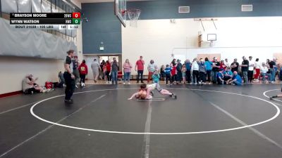 105 lbs 2nd Place Match - Brayson Moore, 208 Badgers Wrestling Club vs Wynn Watson, Homedale Wrestling Club