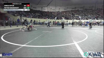 52 lbs Quarterfinal - Arielle Wylie, Tuttle Wrestling Club vs Peyton Grandstaff, Warner Eagles Youth Wrestling