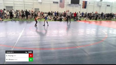 62 lbs Consi Of 4 - Grady Young, Way Out West vs Moira Bhave, Rancho Bernardo WC