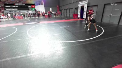 80 lbs Cons. Semi - Lainee Baker, Freedom vs Eesha Chithic, Sussex Sabercats Wrestling Club