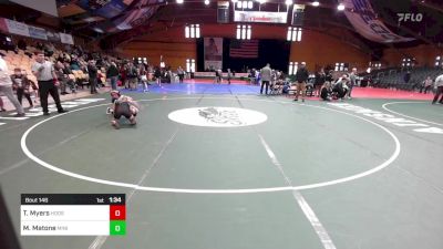 100PURPLE lbs Rr Rnd 3 - Taylor Myers, Hoosick Falls vs Makenna Matone, Minisink Valley