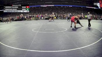 D2-175 lbs Champ. Round 1 - Jonathan Golec, Goodrich HS vs Andreas Valkema, Holland HS