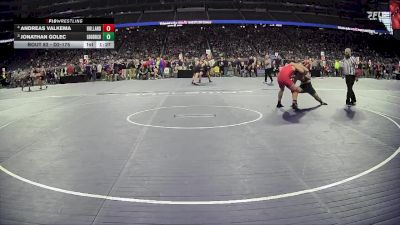 D2-175 lbs Champ. Round 1 - Jonathan Golec, Goodrich HS vs Andreas Valkema, Holland HS
