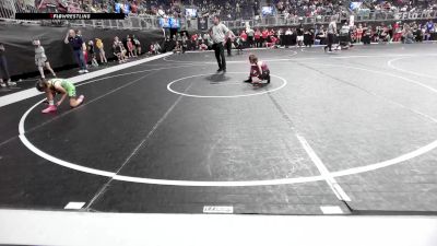 63.7-69.3 lbs Consi Of 8 #2 - Aubree Johnson, Mountain Home Flyers Youth Wrestling vs Saige Franklin, Pratt Wrestling Club