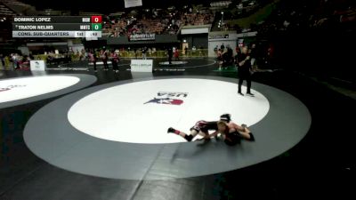 80 lbs Cons. Sub-quarters - Traton Nelms, MTC - MANTANONA TRAINING CENTER vs Dominic Lopez, Monster Garage Wrestling