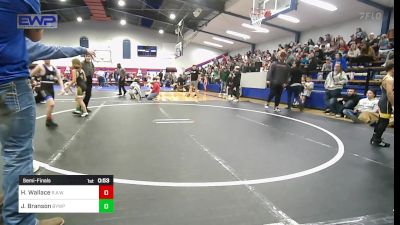 75 lbs Semifinal - Hunter Wallace, R.A.W. vs Jace Branson, Beggs Youth Wrestling Program