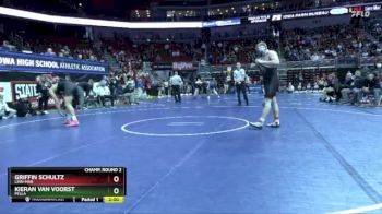 3A-215 lbs Champ. Round 2 - Griffin Schultz, Linn-Mar vs Kieran Van Voorst, Pella