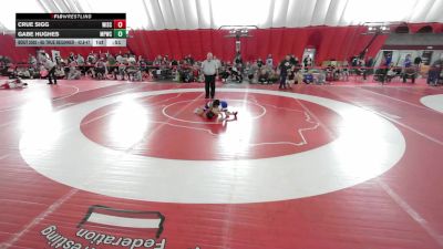 8U True Beginner - 42.8-47 Champ. Round 1 - Crue Sigg, Wisconsin vs Gabe Hughes, Mineral Point Wrestling Club