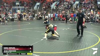 85 lbs Quarterfinal - Rose Spedoske, Tri County WC vs Anna Herlein, Orchard View Jr Wrestlers