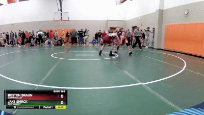 132 lbs Cons. Round 2 - Boston Braun, Indian Valley vs Jake Shirck, New Albany