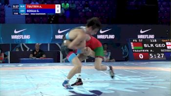 57 kg Qualif. - Aryan Tsiutryn, Belarus vs Goga Dzigua, Georgia