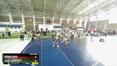 200 lbs 5th Place Match - Rodney Price, Roy Wrestling Club vs James Cornpeach, Cougars Wrestling Club