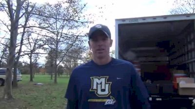 Coach Mike Nelson of Marquette Big East Cross Country Championships 2011
