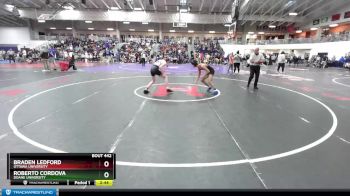 133 lbs Cons. Round 3 - Roberto Cordova, Doane University vs Braden Ledford, Ottawa University