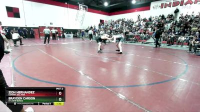 175 lbs Semifinal - Brayden Carson, St John Bosco vs ZIon Hernandez, Corona Del Mar