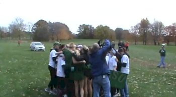 Michigan State Women celebrate hearing first place result
