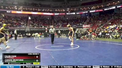1A-132 lbs Cons. Round 4 - Caleb Cook, Pleasantville vs Carson Seuntjens, Kingsley-Pierson