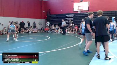 205 lbs Round 4 (6 Team) - Jaxon Johnson, High Plains Marauders vs Tyler Fassio, Pirate Wrestling Club