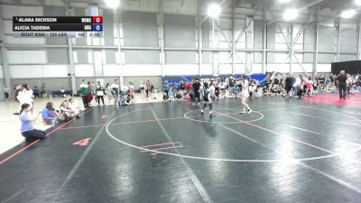 125 lbs Cons. Sub-semis - Alana Dickson, Wenatchee Valley Mat Cats Wrestling vs Alicia Tadema, Redmond Wrestling Academy