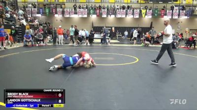 113 lbs Champ. Round 2 - Brody Black, MWC Wrestling Academy vs Landon Gottschalk, Iowa