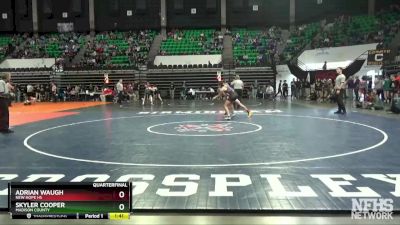 120 lbs Quarterfinal - Skyler Cooper, Madison County vs Adrian Waugh, New Hope HS