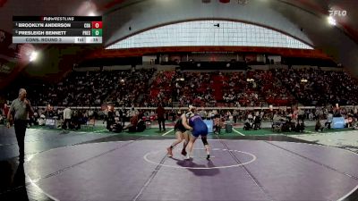 G 165 lbs Cons. Round 3 - Presleigh Bennett, Preston vs Brooklyn Anderson, Coeur D Alene