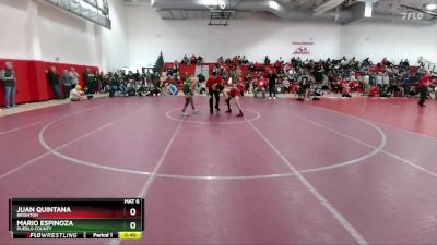 113 lbs Cons. Round 4 - Mario Espinoza, Pueblo County vs Juan Quintana, Brighton