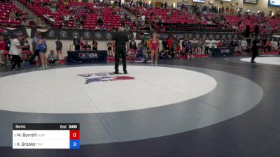 120 lbs Semis - Milana Borrelli, Florida vs Karlee Brooks, Titan Mercury Wrestling Club (TMWC)