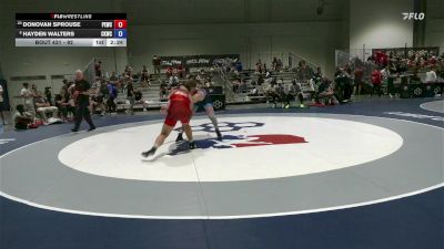 92 lbs Cons. Round 2 - Donovan Sprouse, Patriot Elite Wrestling Club vs Hayden Walters, Cliff Keen Wrestling Club