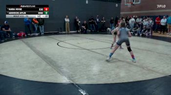 75 lbs Semifinal - Addison Aplin, Mountain Man Wrestling Club vs Kara Hoge, Bear Lake Wrestling Club