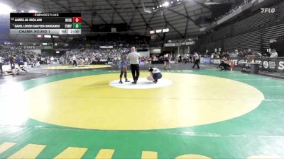 Girls 3A 190 lbs Champ. Round 1 - Gadel Lorish Kanyeba Biangandu, Federal Way (Girls) vs Amelia Nolan, River Ridge (Girls)