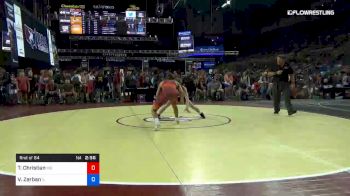 145 lbs Rnd Of 64 - Trevor Christian, Missouri vs Vincent Zerban, Illinois