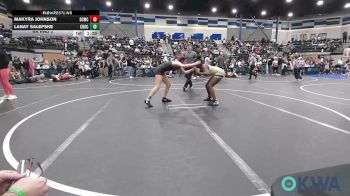 125 lbs Rr Rnd 3 - MaKyra Johnson, D3 Wrestling Cluib vs Lanay Salefske, Choctaw Ironman Youth Wrestling