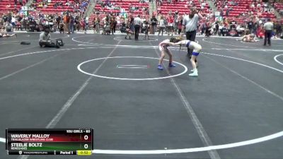 60 lbs Semifinal - Steelie Boltz, Renegades vs Waverly Malloy, Trailblazer Wrestling Club