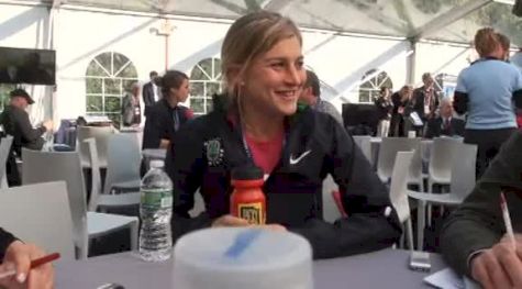 Lauren Fleshman explains past foot injuries and thoughts on minimal shoes before NYC Marathon 2011