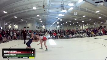 143 lbs Semifinal - Audrey Cline, 2 Tuff Gym Wrestling Club vs Keely Robbins, Nebraska Wrestling Academy