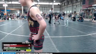 54 lbs Cons. Round 2 - Hudson Aldrich, 208 Badgers vs Moxey Neibaur, Bonneville Idaho Wrestling Clu