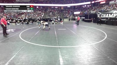 138 lbs 1st Place Match - Izaiah Sanchez, Shiocton vs Braden Johnson, Cumberland