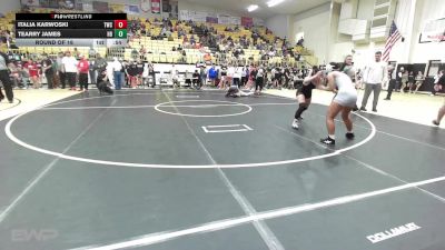 126 lbs Round Of 16 - Italia Karwoski, Tahlequah Wrestling Club vs Tearry James, Har-Ber High School