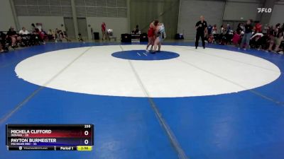 235 lbs Placement Matches (8 Team) - Michela Clifford, Indiana vs Payton Burmeister, Michigan Red