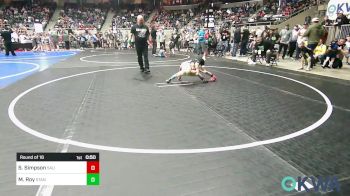 49 lbs Round Of 16 - Sawyer Simpson, Salina Wrestling Club vs Maxwell Roy, Standfast