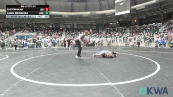 49 lbs Consi Of 8 #2 - Easton Hans, Lions Wrestling Academy vs Justin Mosqueda, Cotton County Wrestling Club