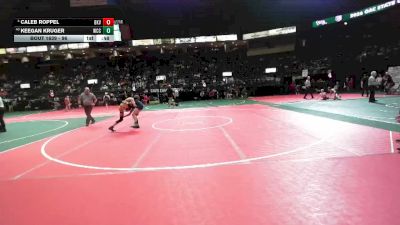 96 lbs 5th Place Match - Keegan Kruger, WCCA vs Caleb Roppel, BKV1