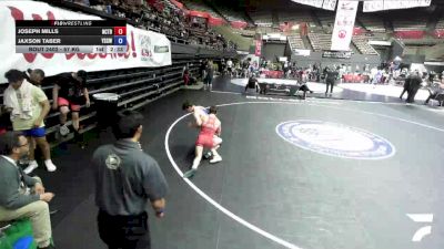 57 kg Cons. Round 2 - Joseph Mills, Nor Cal Take Down Wrestling Club vs Jaxson Taber, Yuba Sutter Combat Wrestling Club