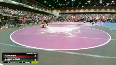 113 lbs Champ. Round 1 - Gunnar Bleeker, Douglas vs Ayers Reich, Cathedral Catholic