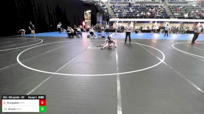 5th - 6th grade - 92 Cons. Round 2 - Corbin Rukgaber, DC Elite Wrestling vs Cash Brock, Moen Wrestling Academy