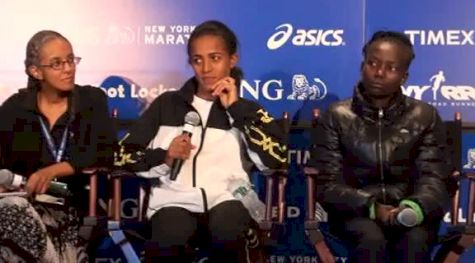 Mary Keitany if she made the right decision in pacing at ING New York City Marathon 2011